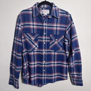 Filson 100% Cotton Plaid Heavy Button Down Men’s Long Sleeve Shirt Size Small